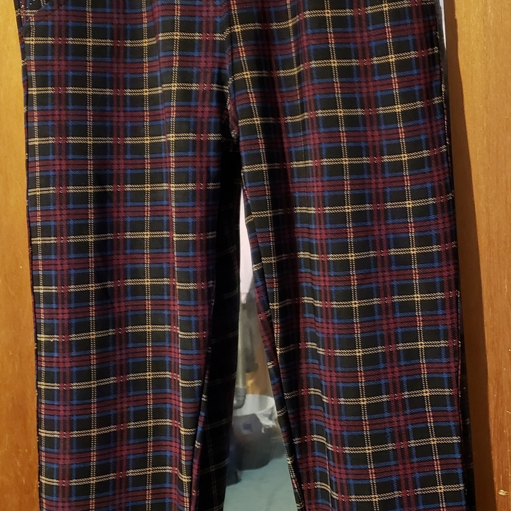 Stretch pants muti color plaid XL/XXL